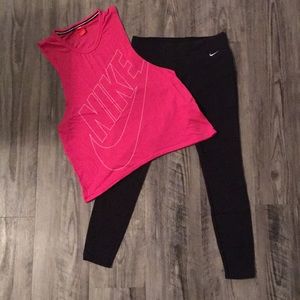 Nike lot, muscle tank and leggings